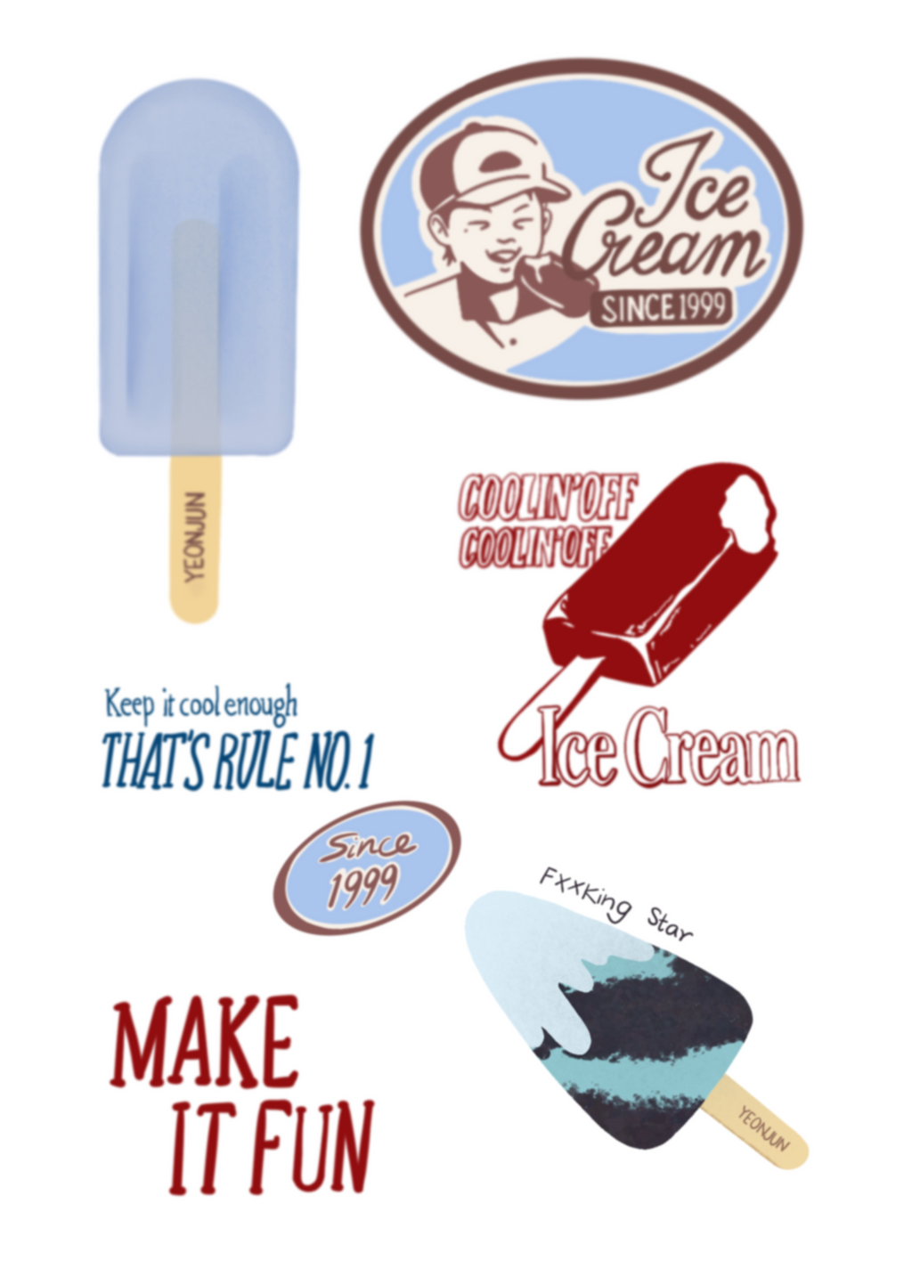 Yeonjun No Labels Part 2 inspired Temporary Tattoo sheet