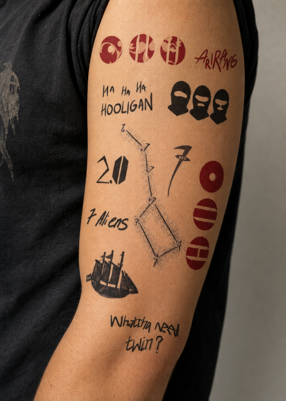 Arirang inspired BTS Temporary Tattoo Sheet