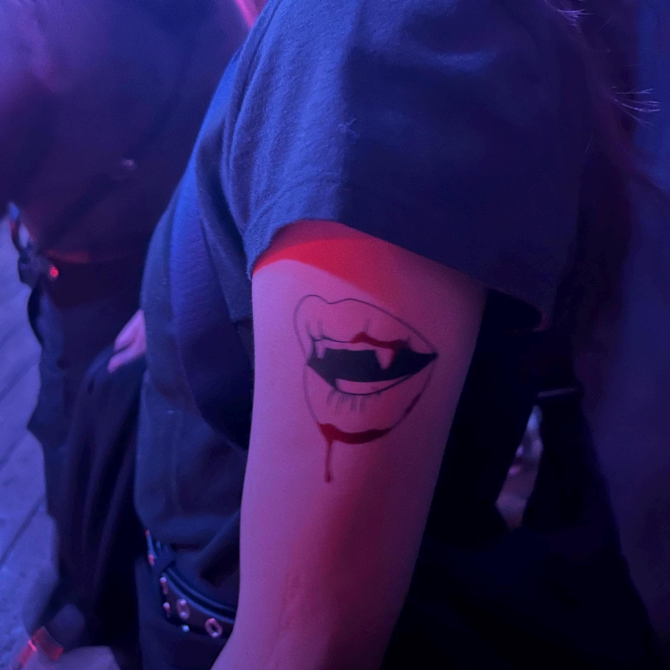 Vampire Fangs Temporary Tattoo, K-Pop Inspired