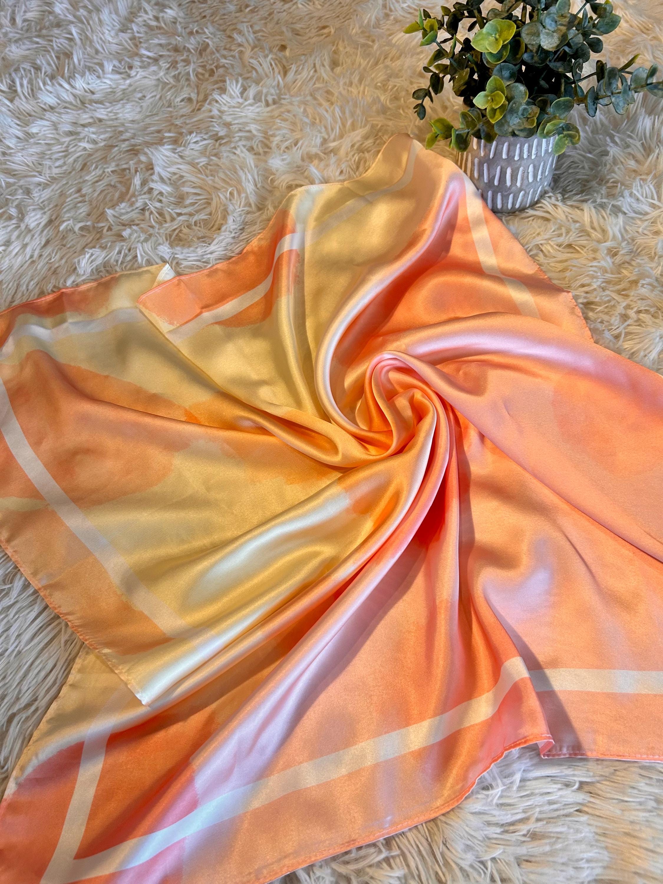 BTS HYYH Inspired Sunset colored Satin Scarf: K-Pop Fashion Accessory